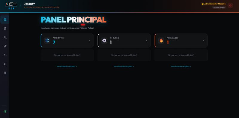 Gestor de partes de trabajo - Aplicación real Seasoft